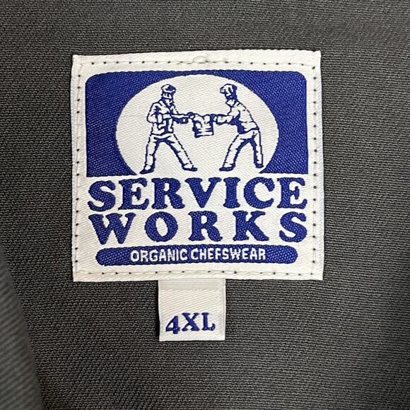 Chef Works Chefs Jacket Mens 4XL Gray Button Front Collared Long Sleeve - Picture 3 of 13